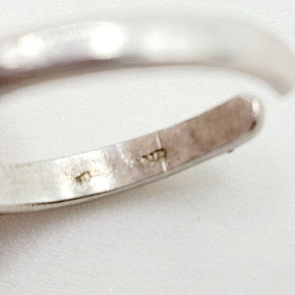 925 Sterling Silver Midi Ring Flower Motif Open Back Adjustable Pinky Ring - Picture 10 of 11